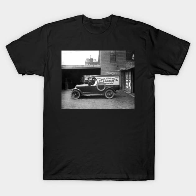 Butcher Delivery Truck, 1926. Vintage Photo T-Shirt by historyphoto